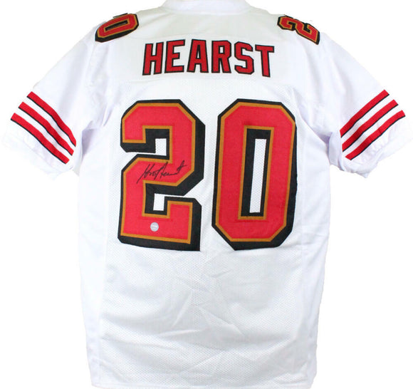 Garrison Hearst Autographed White Pro Style Jersey-Prova *Black