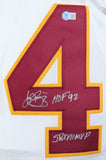 John Riggins Autographed White Pro Style Jersey w/2 Insc.- Beckett W Hologram