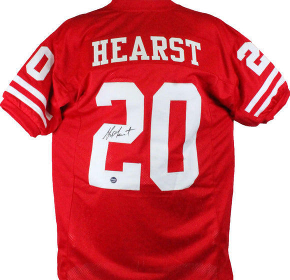 Garrison Hearst Autographed Red Single Stich Pro Style Jersey-Prova *Black