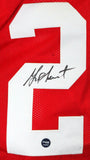 Garrison Hearst Autographed Red Single Stich Pro Style Jersey-Prova *Black