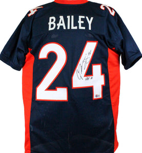 Champ Bailey Autographed Blue Pro Style Jersey w/HOF-Beckett W Hologram *Black