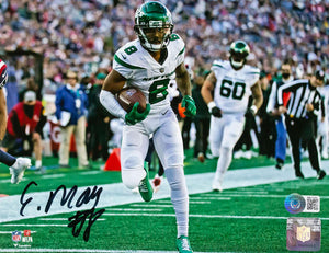 Elijah Moore Autographed NY Jets 8x10 FP Running Photo -Beckett W Hologram