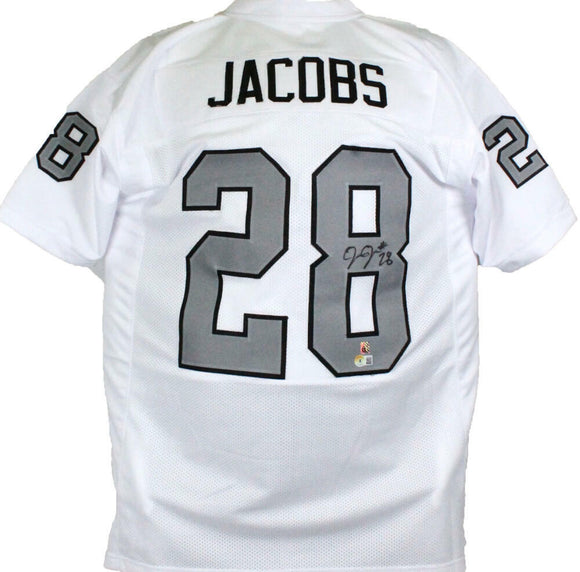 Josh Jacobs Autographed White Color Rush Pro Style Jersey-Beckett W Hologram