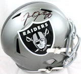 Josh Jacobs Autographed Las Vegas Raiders F/S Flash Speed Helmet-Beckett W Holo