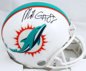 Mike Gesicki Autographed Miami Dolphins Mini Helmet-Beckett W Hologram *Black