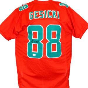 Mike Gesicki  Autographed Orange Pro Style Jersey-Beckett W Hologram *Black