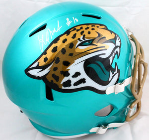 Laviska Shenault Jr Autographed Jaguars F/S Flash Speed Helmet-Beckett W Holo