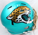 Laviska Shenault Jr Autographed Jaguars F/S Flash Speed Helmet-Beckett W Holo