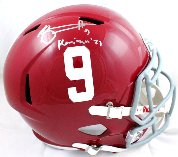 autographed alabama football helmet Bryce Young Autographed Alabama Crimson Tide F/S Speed Helmet w/Heisma – The Jersey Source