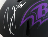 Ray Lewis Autographed Ravens F/S Eclipse Speed Helmet-Beckett W Hologram *Silver