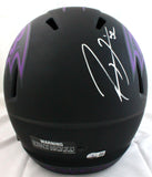 Ray Lewis Autographed Ravens F/S Eclipse Speed Helmet-Beckett W Hologram *Silver