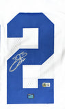 Emmitt Smith Autographed White Pro Style Jersey *R2-Beckett W Hologram *Silver
