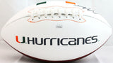 Andre Johnson Autographed Miami Hurricanes Logo Football- JSA W *Black