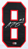 AJ Green Autographed White College Style Jersey- Beckett W Hologram *Silver