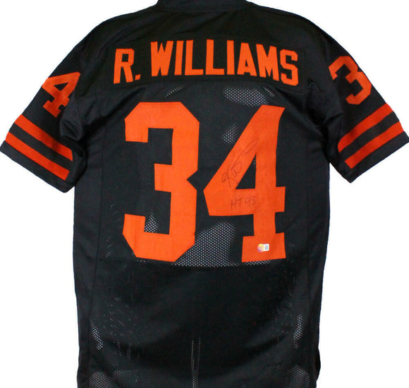 Ricky Williams Autographed Black College Style Jersey w/HT98-Beckett Hologram