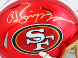 OJ Simpson Autographed San Francisco 49ers Flash Speed Mini Helmet- JSA W *Gold