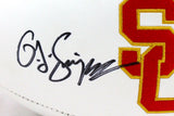 O. J. Simpson Autographed USC Trojans Logo Football W/Natl Champs-JSA W *Black