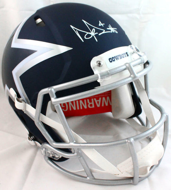 Dak Prescott Autographed Cowboys F/S AMP Speed Authentic Helmet-Beckett W Holo