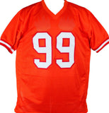 Warren Sapp Autographed Orange Pro Style STAT Jersey w/HOF-Beckett W Hologram