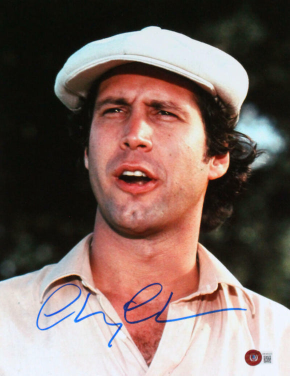 Chevy Chase Autographed 11x14 Caddyshack-Beckett W Hologram *Blue