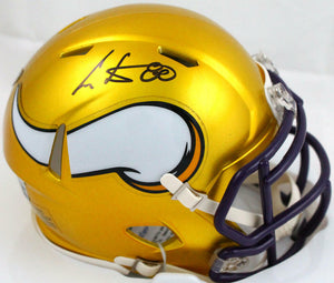 Cris Carter Autographed Minnesota Vikings Flash Speed Mini Helmet-Beckett Holo