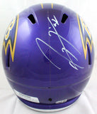 Ray Lewis Autographed Baltimore Ravens F/S Flash Speed Helmet-Beckett W Hologram