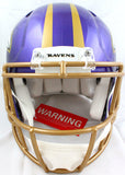 Ray Lewis Autographed Baltimore Ravens F/S Flash Speed Authentic Helmet-BAW Holo