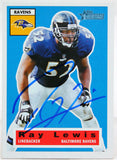2001 Topps Heritage #1 Ray Lewis Baltimore Ravens Autograph Beckett Witness