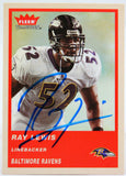 2004 Fleer #118 Ray Lewis Baltimore Ravens Autograph Beckett Witness