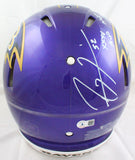 Ray Lewis Autographed Ravens F/S Flash Speed Authentic Helmet w/2 Insc.-BAW Holo