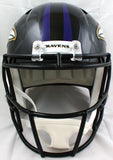 Ray Lewis Signed Baltimore Ravens F/S Speed Helmet- Beckett W Hologram *Silver