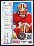 1991 Upper Deck #54 Joe Montana 49ers Autograph Beckett Witness