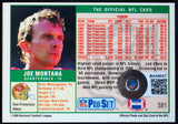 1989 Pro Set #381 Joe Montana 49ers Autograph Beckett Witness