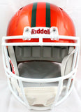 Ray Lewis Autographed Miami Hurricanes F/S Riddell Flash Speed Helmet-BAW Holo