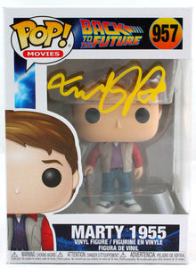 Michael J. Fox Autographed Marty 1955 Funko Pop Figurine #957- JSA W *Yellow