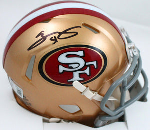 Azeez Al-Shaair Autographed San Francisco 49ers Speed Mini Helmet-Beckett W Holo