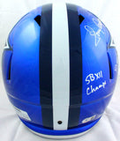 Tony Dorsett Signed Cowboys F/S Flash Speed Helmet w/5 Stats-Beckett W Hologram