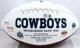 Tony Dorsett/Roger Staubach Signed Dallas Cowboys Logo Football-Beckett W Holo