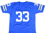 Tony Dorsett Autographed Blue Pro Style Jersey-Beckett W Hologram *Black