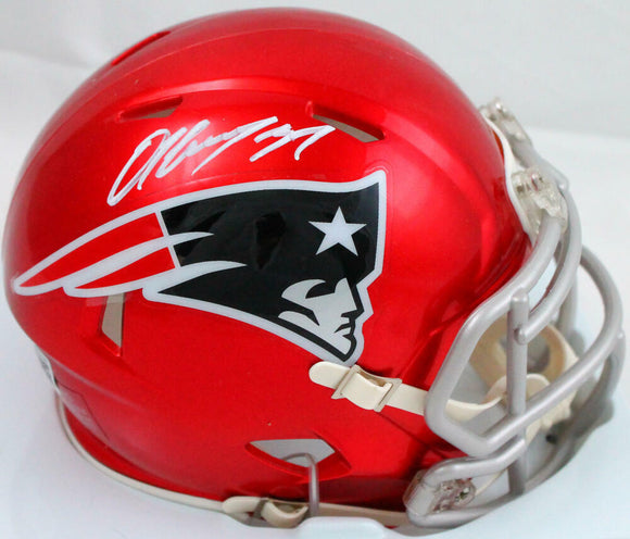 damien monarchs football helmet Damien Harris Autographed New England Patriots Flash Speed Mini Helmet – The Jersey Source