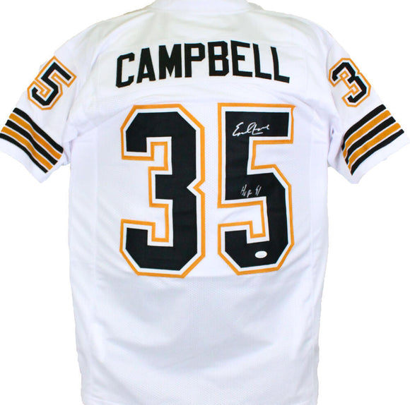 Earl Campbell Autographed White Pro Style Jersey w/HOF- JSA W *Silver