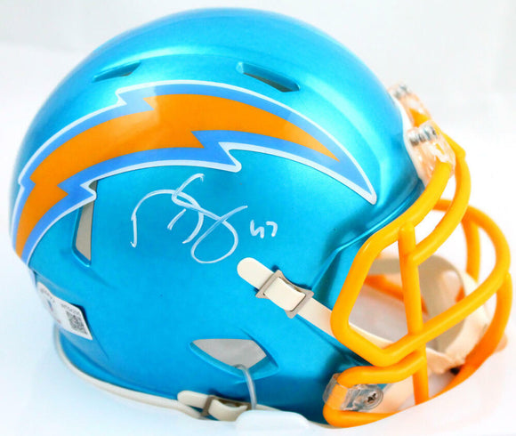 Darren Sproles Autographed Chargers Flash Speed Mini Helmet- Beckett W Hologram