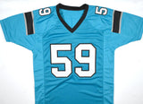 Luke Kuechly Autographed Teal Pro Style Jersey-Beckett W Hologram *Black