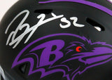 Ray Lewis Autographed Baltimore Ravens Eclipse Speed Mini Helmet-Beckett W Holo