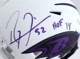 Ray Lewis Autographed Baltimore Ravens Lunar Speed Mini Helmet w/HOF-BAWHologram