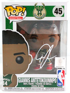 Giannis Antetokounmpo Signed Milwaukee Bucks Funko Pop Figurine #45-BeckettWHolo