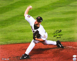 Roy Oswalt Signed Astros 16x20 Pitching HM Photo w/2005 NLCS MVP- JSA W *Black