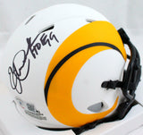 Eric Dickerson Signed LA Rams  Lunar Speed Mini Helmet w/ HOF-Beckett W Holo