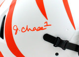 Ja'Marr Chase Signed Bengals Lunar F/S Speed Authentic Helmet -Beckett W Holo