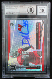 2019 Panini Unparalleled #205 Devin White Buccaneers BAS Autograph 10